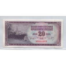 YUGOSLAVIA 1974 20 DINARES BILLETE SIN CIRCULAR, UNC